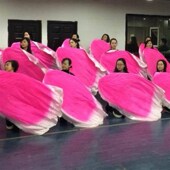 盛世花开大型舞蹈道具牡丹花瓣开场舞伴舞扇子阳光路上表演大花瓣