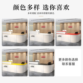 收银台公司接待台美容院前台咨询台烤漆简约现代转角柜台高端吧台