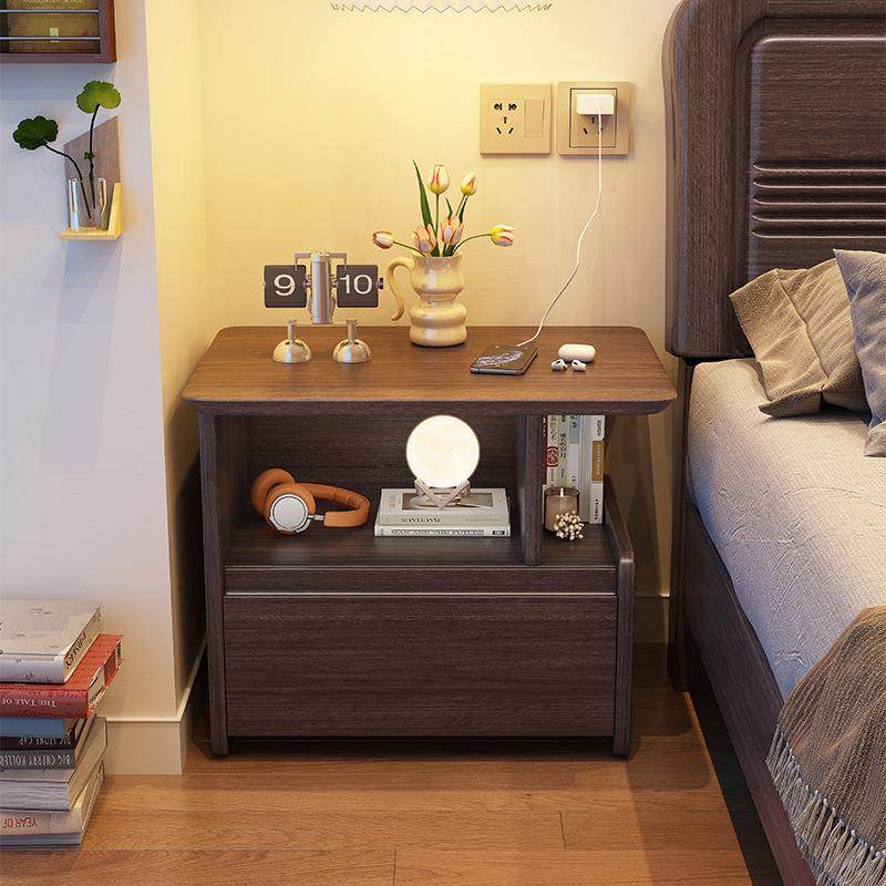 简约实木床头柜家用沙发边几置物柜卧室床头高级感收纳储物小柜子,智能设备,其他智能设备,淘宝优惠券,粉丝福利购,淘宝优惠卷