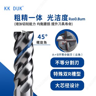 多功能高效率粗精两用钨钢涂层铣刀不锈钢 5.9 钛合金淬火钢用1.1