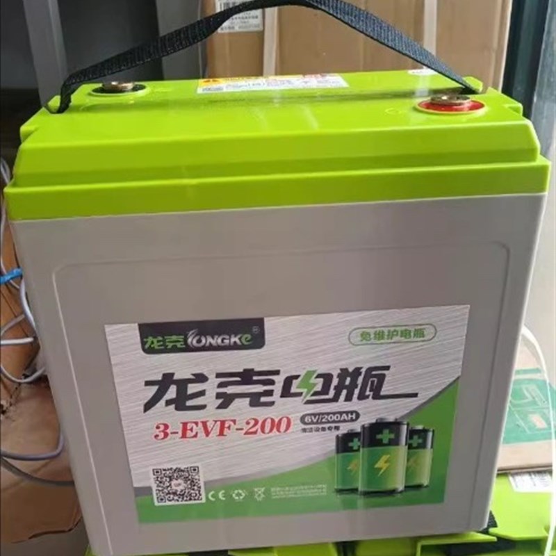 龙克 蓄电池 6V200AH3-EVF-200电动汽车小火车洗地机扫地车巡逻车