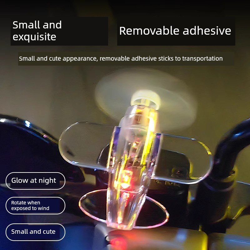 风力发电小型飞机电动汽车夜光自行车摩托车风能Led装饰车大气灯