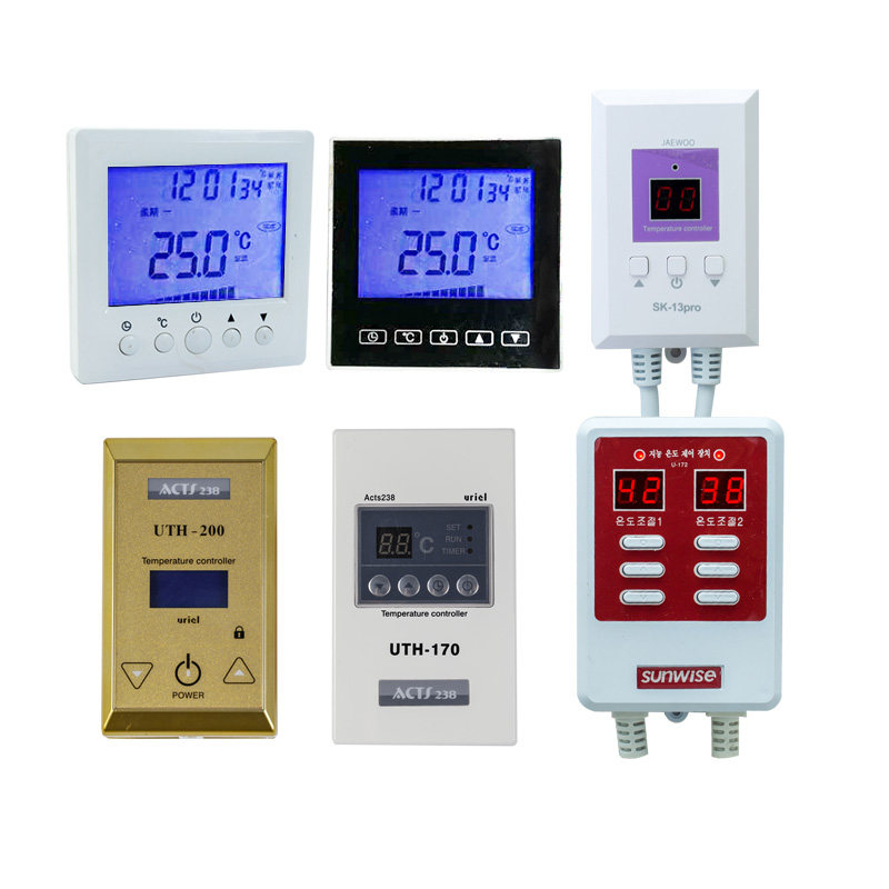 温控器韩国进口智能双温控电热板静音时控开关电地暖电暖炕控制器