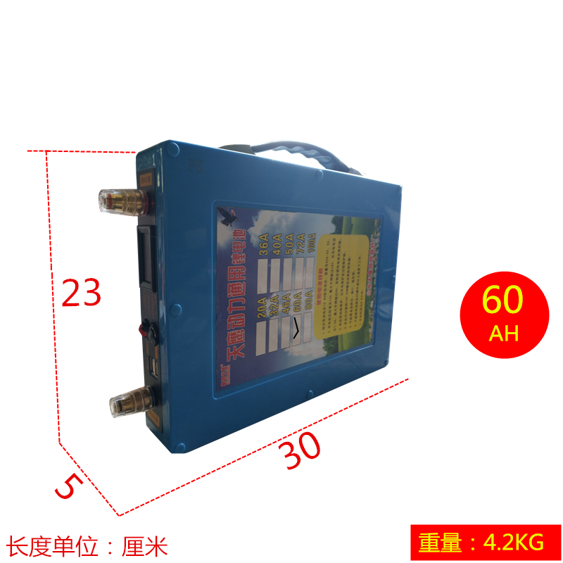 天鹰12V锂电池40AH大容量蓄电池动力聚合物锂电池氙气灯锂电电瓶