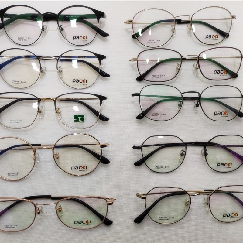 柏琪PACKI眼镜框架74超轻793合金Q5纯钛A8男女近远视配镜板材TR