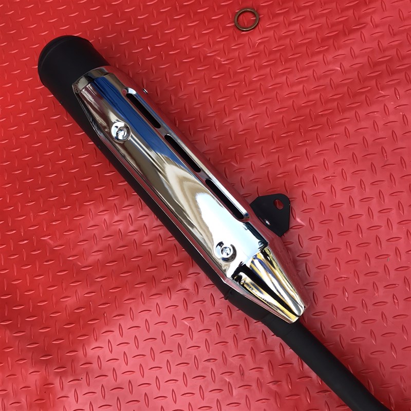 适用建设摩托车JS125-28/B/A/28GJS150沐风青狮排气管消音器烟筒