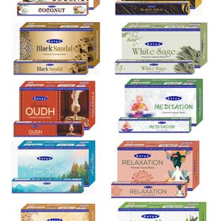 印度satya赛巴巴优质竹签香棒香熏香 线香 鼠尾草椰子冥想香