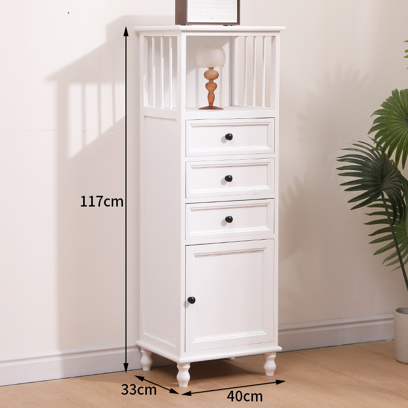 30/37/40cm实木夹缝柜抽屉式收纳柜窄缝隙柜储T物床头柜现代简约