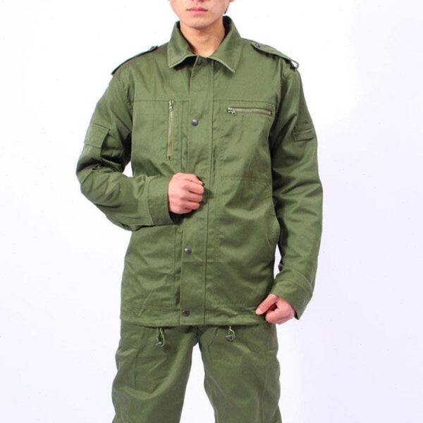 老款涤卡工作服套装87式军绿冬作训服多口袋军迷裤野战套结实耐磨