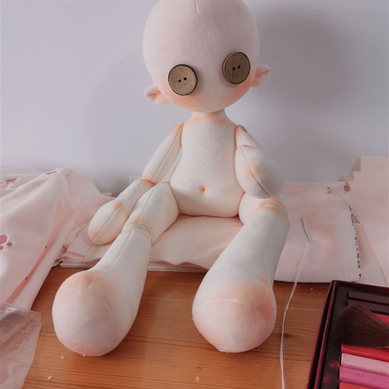 鬼妈妈素体玩偶成品50cm纽扣珠子棉花娃娃素体成品3D开.版第五人