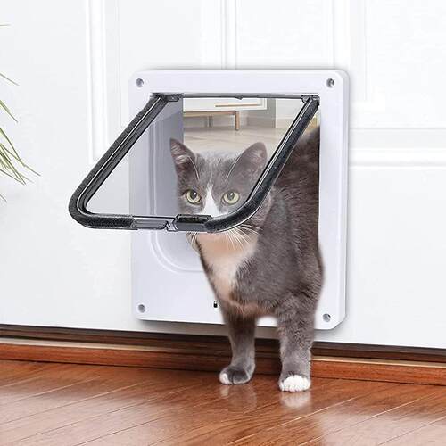 宠物单向门双向门可控制自由出入新款猫门猫洞旋转开关宠物进出门