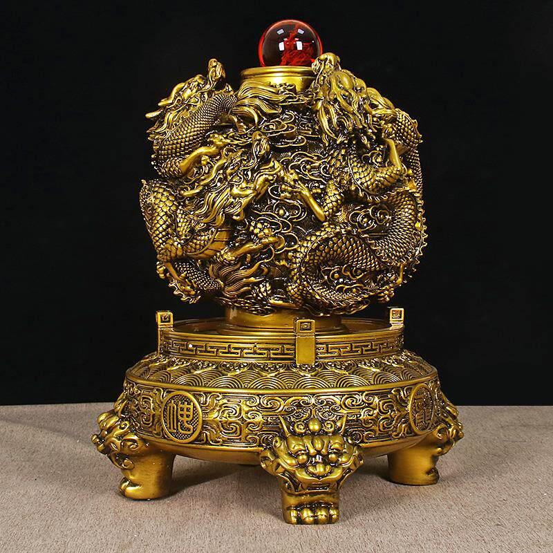 时来转运九转乾坤鼎摆件球招财工艺品办公室桌面装饰店铺开业礼品
