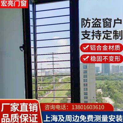防护栏防盗窗飘窗阳台防蚊隐形纱窗一体儿童高层防坠防猫免打孔窗
