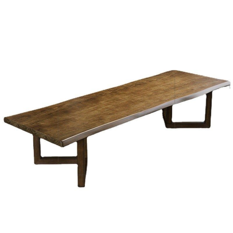 实木会议桌工业风办公室家具办公桌大型洽谈桌椅组合长桌子工作台