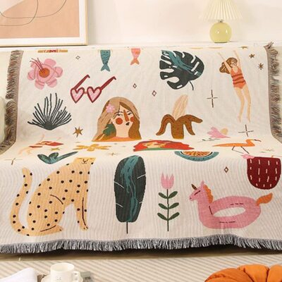 梅德沙发毯全覆盖单椅沙发巾桌布露营毯简约现代休闲时尚四季通用