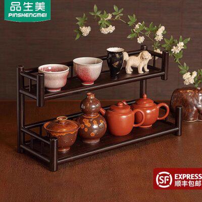 品生美茶杯架子带沥水中式博古架桌面茶具茶壶摆放多层展示收纳架