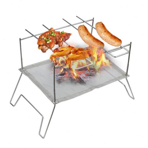 新款折叠不锈钢烧烤炉便捷BBQ烧烤架野营柴火炉篝火台户外焚火炉