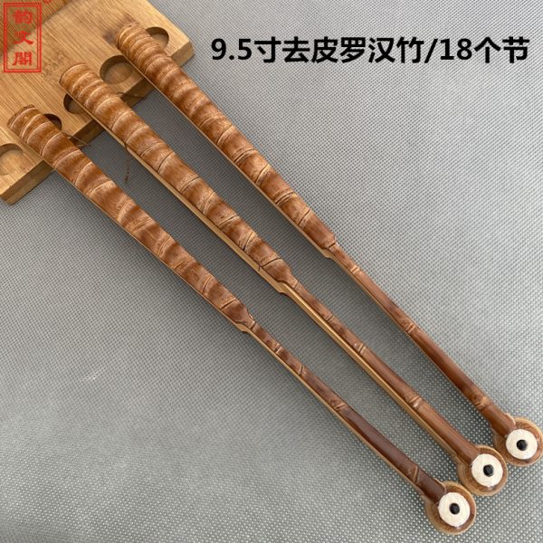 文玩折扇9.5寸十八节罗汉竹扇十八罗汉宣纸折扇苏工扇面湘妃竹扇