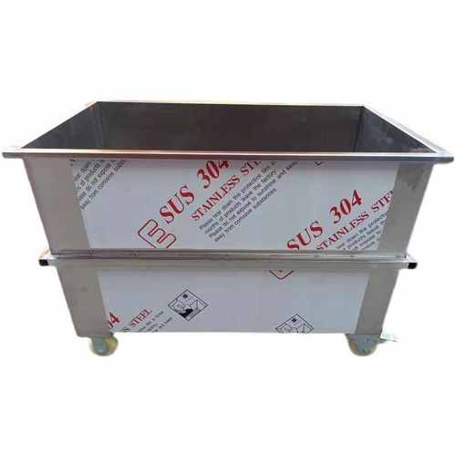 储池卤煮不锈钢移动式定制水桶水箱手推车浸泡方形储物箱储工业