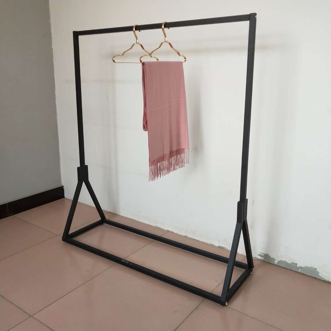 欧式铁艺服装架展示架 落地式婚纱陈列架 服装店货架侧挂龙门衣架
