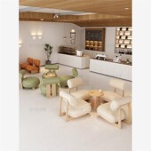 咖啡厅奶茶店桌椅组合甜品店简约休闲沙发商用接待洽谈休息区椅子