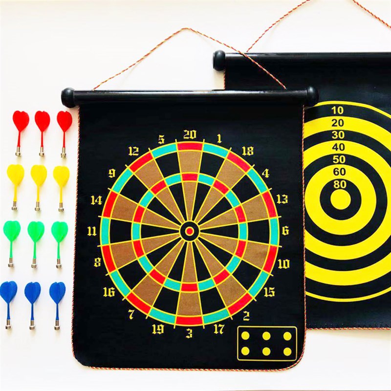 飞镖盘套装磁性儿童两面家用飞镖靶磁力飞标吸铁石玩具镖磁性飞镖