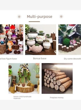 小木桩摄影拍照园艺木q柱木墩装饰道具展示底座摆件树桩原木头
