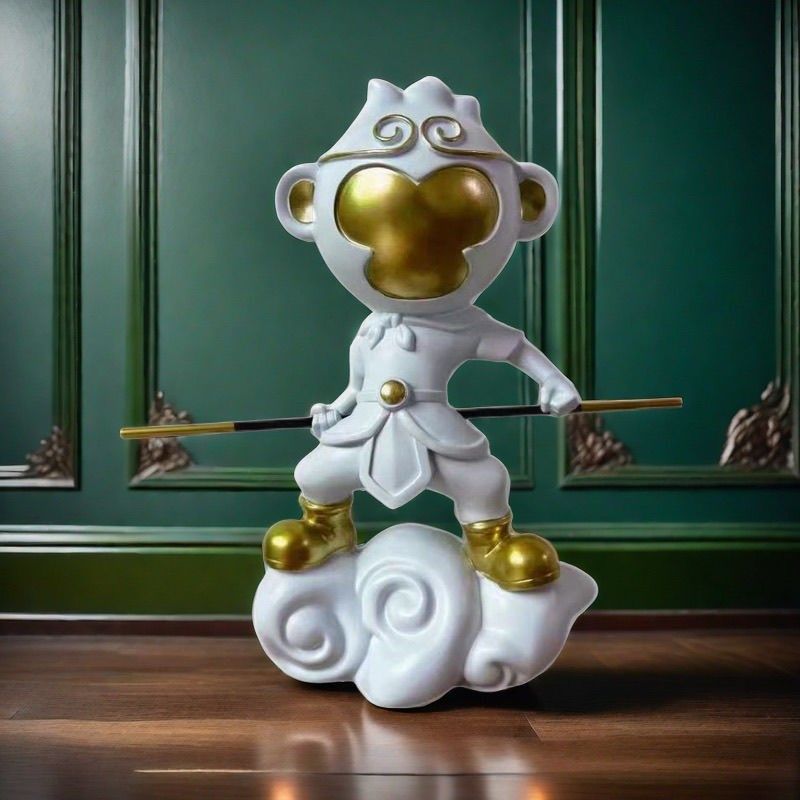 北欧轻奢黑神g话孙悟空摆件客厅玄关酒柜装饰品家居工艺品潮玩摆,特色手工艺,其他特色工艺品,淘宝优惠券,粉丝福利购,淘宝优惠卷