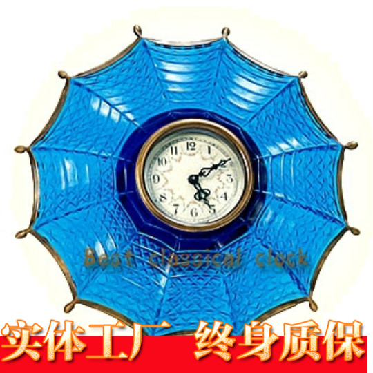 欧式机械钟表仿古怀表u纯铜机械上弦座钟老式古董钟古玩收藏