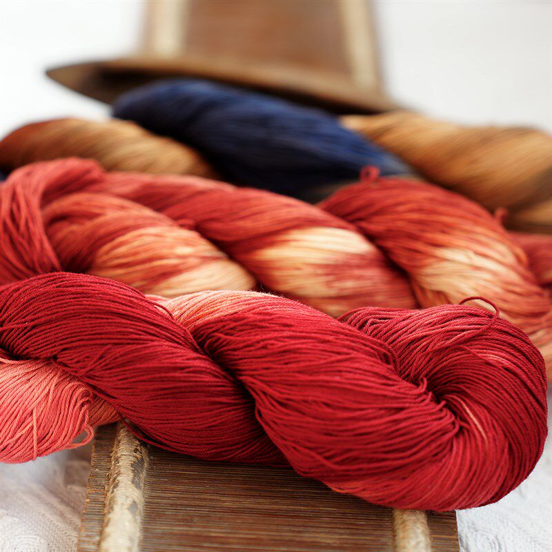 秋娘刺子绣手染线四股段染彩色棉线粗线编绳手工编织刺绣diy