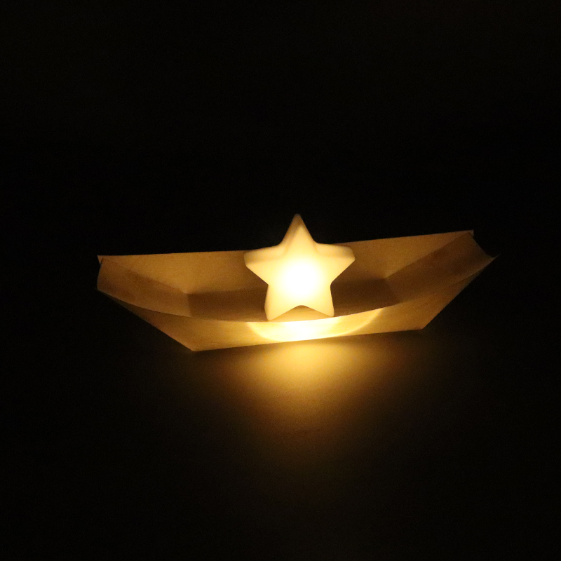 星星船灯许愿灯户外装扮水灯节日祈福愿望河灯生日表白浪漫电子灯