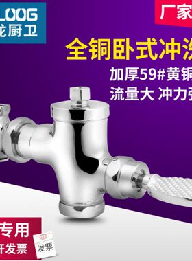 时龙 卧式大便冲洗阀 脚踏式冲水阀 大便冲洗阀 冲水伐 CL04