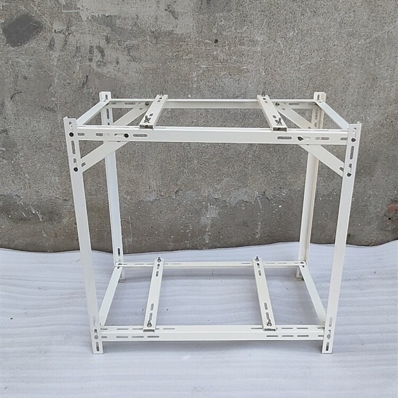 空调外机节省空间不锈钢加厚落地连体两台双层P叠放减震可调节架