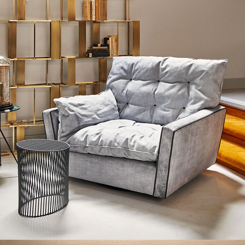 集舍baxter索伦托沙发旋转单人椅意式轻奢现代客厅大平层别墅沙发