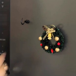 饰摆件 饰磁吸贴氛围感装 圣诞节装 饰花环冰箱贴创意可爱迷你微观装