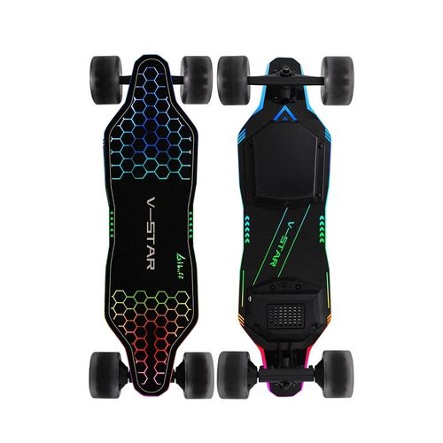 BIBUFF薇星PRO发光电动滑板四轮双驱动轮毂上班校园成人代步滑板