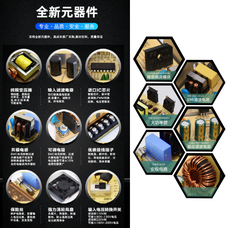 220V交流转12V24v直流开关电源3a5A10A20A30ALED灯条带监控变压器