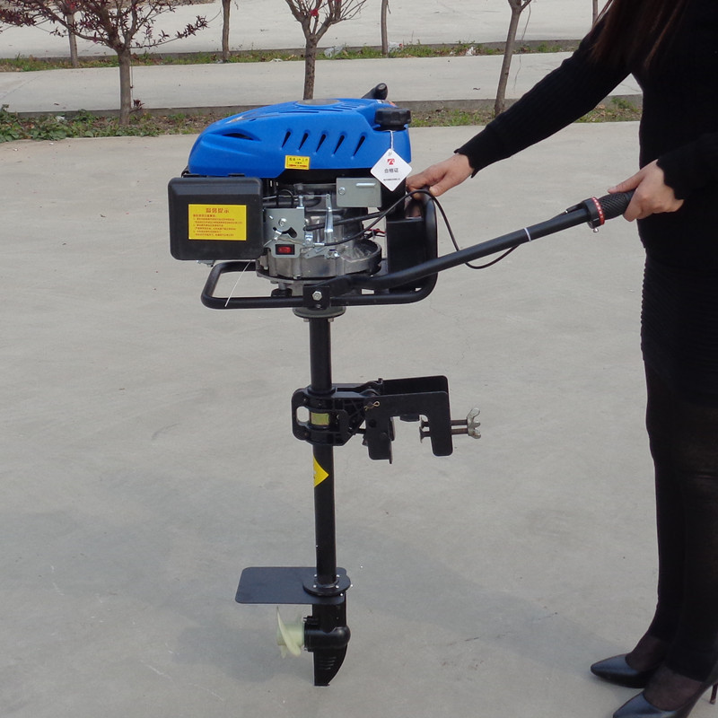 无级变速9马力汽油动力推进器舷外机橡皮艇冲锋舟马达