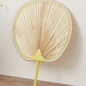 团扇蒲葵扇草编扇子扇扇草夏季 手工编织圆形大蒲扇芭蕉扇济公 老式