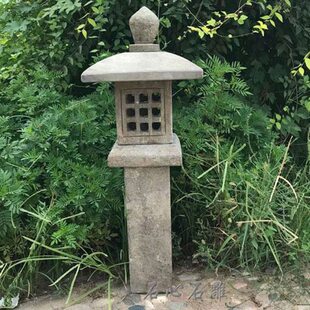 草坪灯石石头摆件电庭院仿古落地灯灯笼青石日式别墅禅意石雕石灯