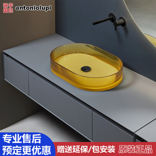 antoniolupi安东尼奥卢比面盆台上盆树脂透明Nabatei Cristalmood