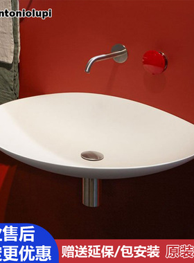 意大利AntonioLupi安东尼奥卢比台上挂壁式贴墙人造石面盆 VENERE