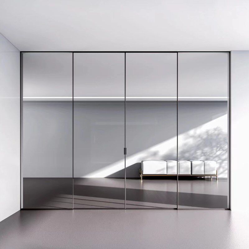 香港玻璃趟门三聯動厨房極窄推拉A門陽臺鋁合金摺叠PD門鋁趟窗定