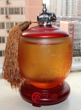 琉璃摆件富贵吉祥茶叶罐创意实用家居用品饰品生日礼物商务礼品