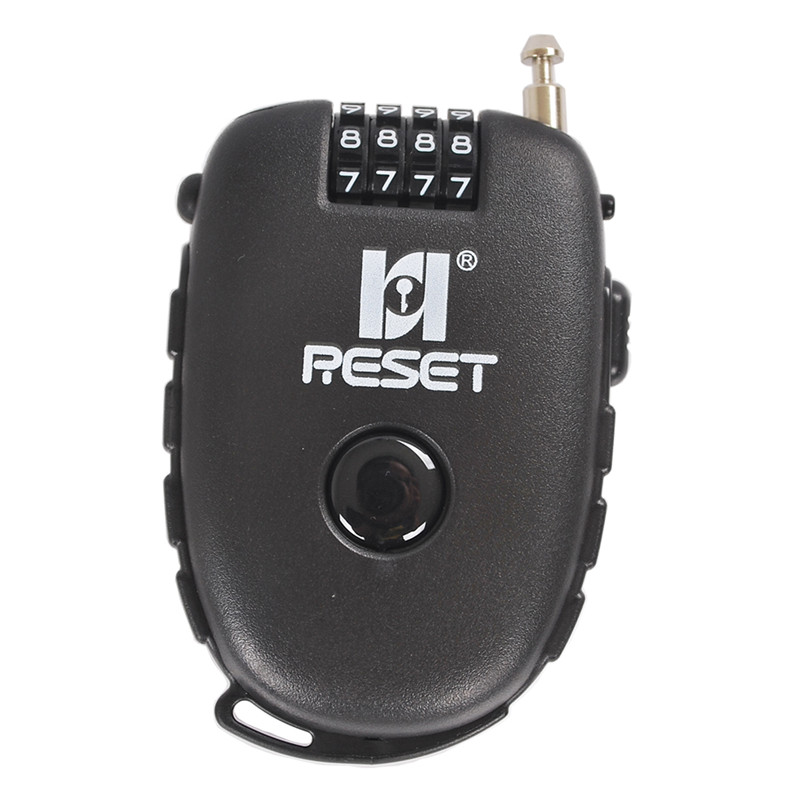 E可伸缩固定头i盔锁行李架箱包婴儿车钢丝密码锁锐赛特S-018