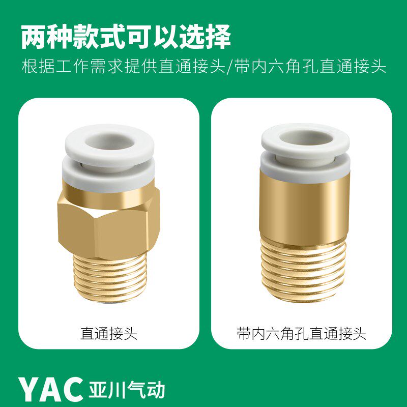 气动气管接头快速快插2/2S 0r4 06 08 10 12-M5/01/02/03/04S