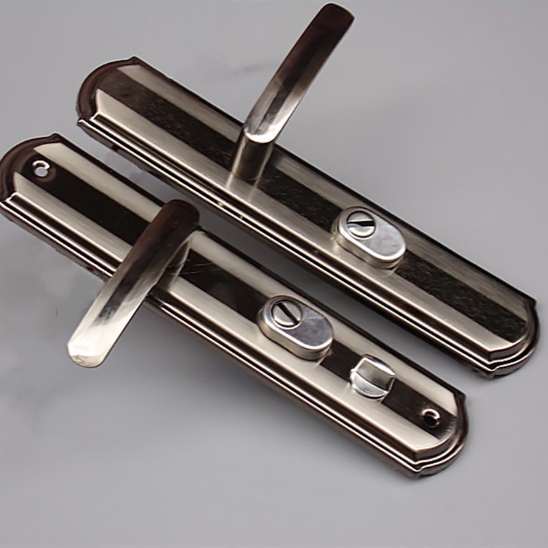 防盗门拉手锁具标准孔距黑金门锁铝合金大L门锁包邮锁老款入户门