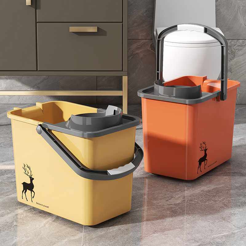 BTV4手压拖地桶带滑轮加厚老式洗拖把桶墩布桶清洁桶地拖桶拧水拖