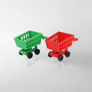 2496 41362 绿色红色小场景道具 手推车 MOC小颗粒积木超市购物车