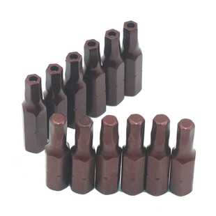 气动起子头螺丝刀 实心六角批咀 S2钢带磁内六角风批头 25mm带孔